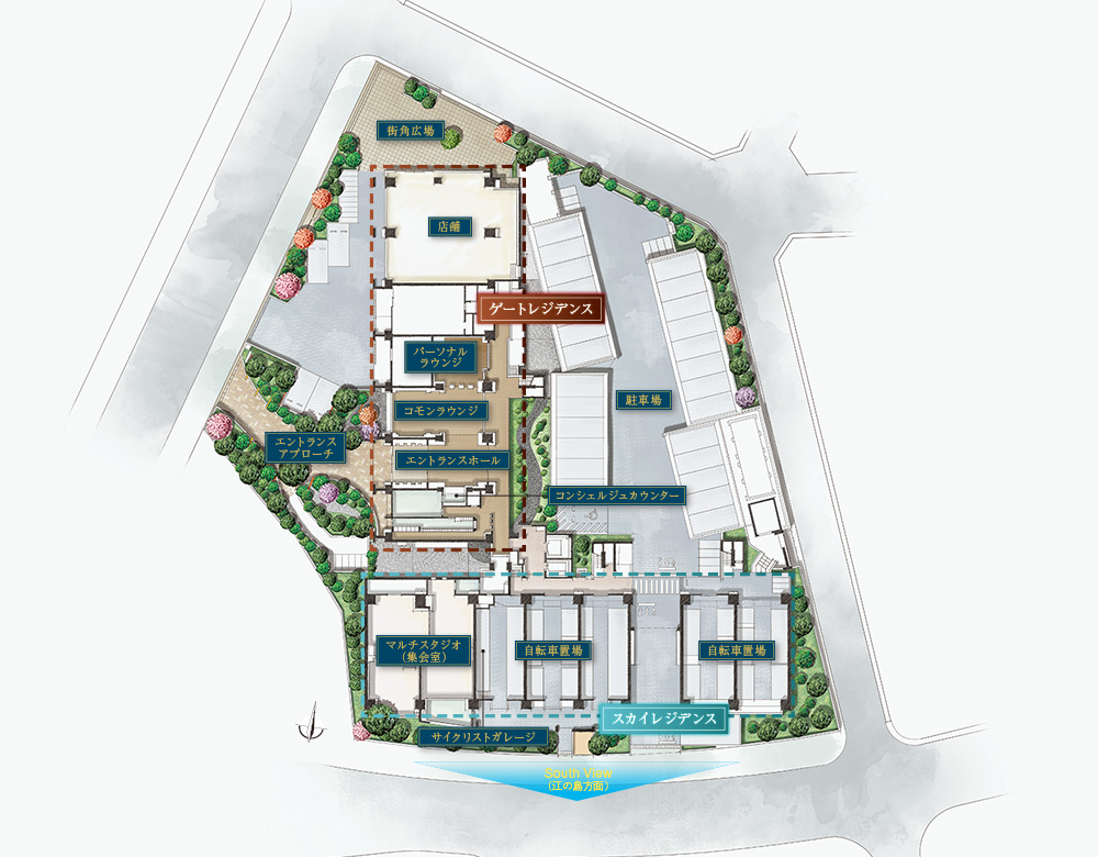 敷地配置イラスト