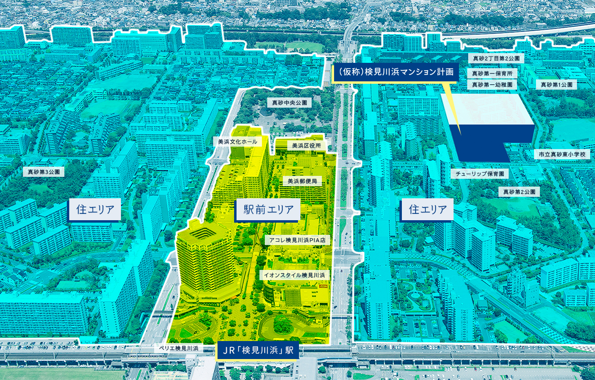 現地周辺航空写真