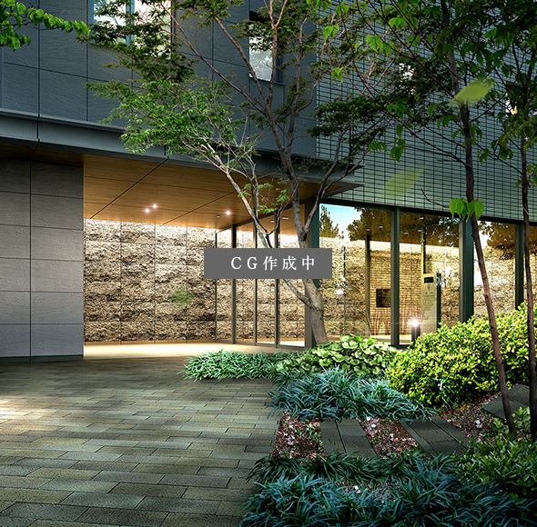 エントランス外観完成予想CG