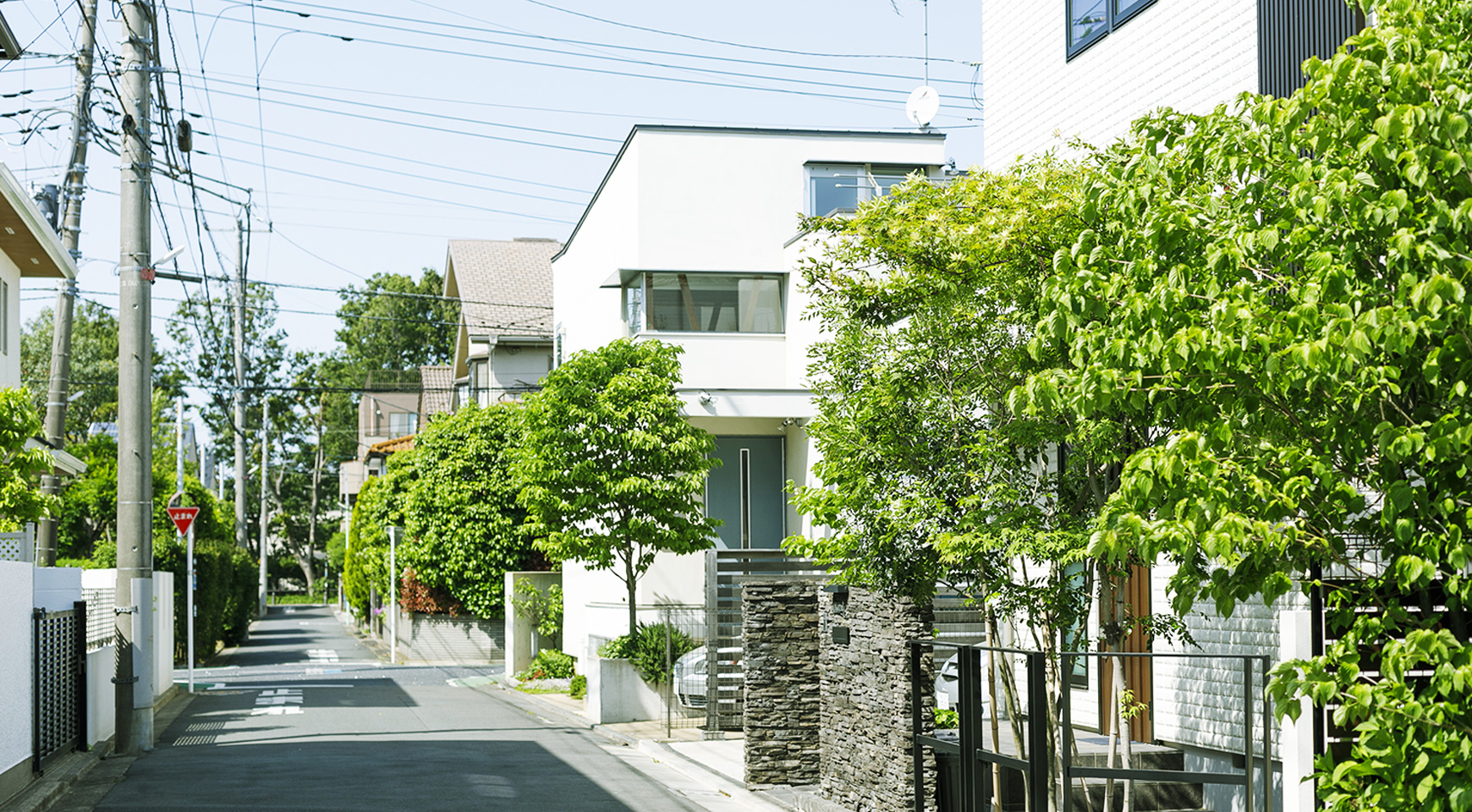 現地周辺の街並み